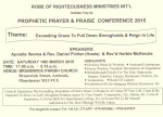 RORMI Prophetic Prayer & Praise Conference 2015