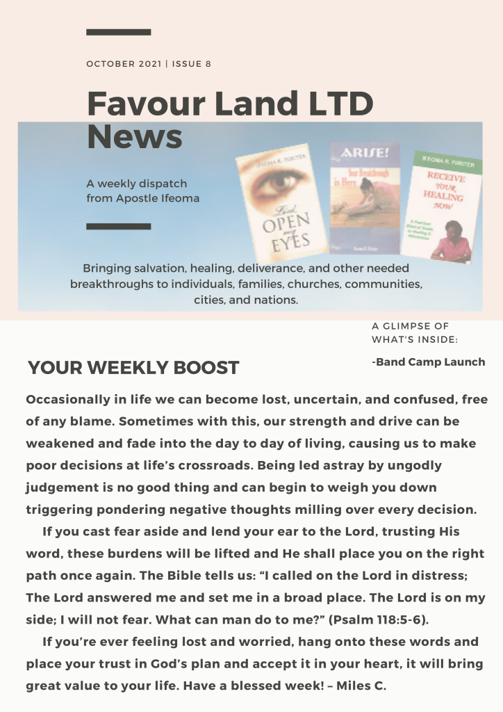 #8 Favour land Weekly Newsletter -1