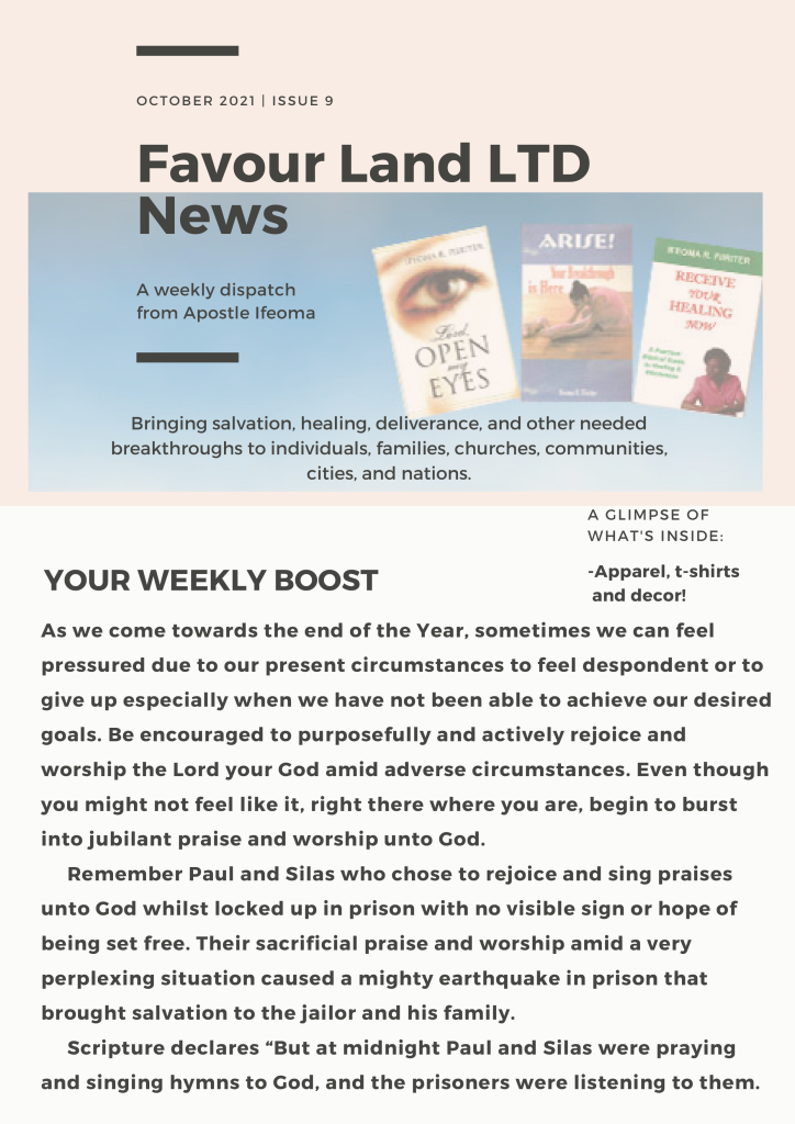 #9 Favour land Weekly Newsletter -1