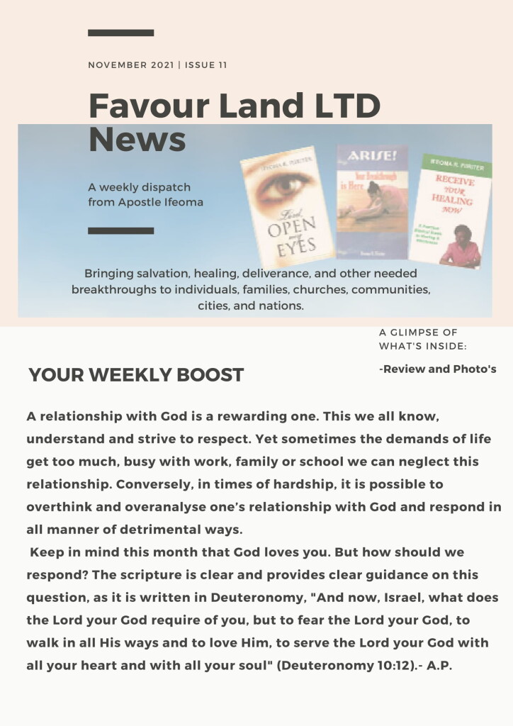 #11 Favour land Weekly Newsletter -01