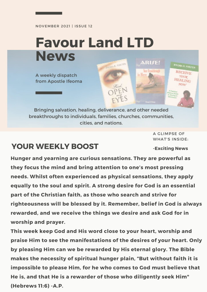 #12 Favour land Weekly Newsletter -01